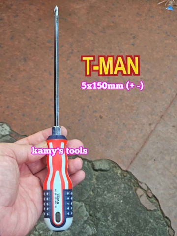 Tua vít 2 đầu bake dẹp T-MAN 5mm dài 100mm 150mm 200mm 5x100mm 5x150mm 5x200mm TMAN-6612-5B100 TMAN-6612-5B150 TMAN-6612-5B200