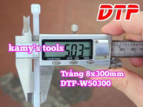 Dây rút dây thít nhựa màu đen trắng 8x300mm DTP-B50300 DTP-W50300 (1 bịch/100 sợi)