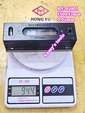 Thước thủy Livo Nivo dẹp hình chữ nhật cân máy 150mm x 0.02mm HongYu HY-05901