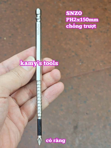 Đầu mũi bắn vít bake PH2 dài 150mm chống trượt SNZO SO-52215 (bán lẻ 1 cây)