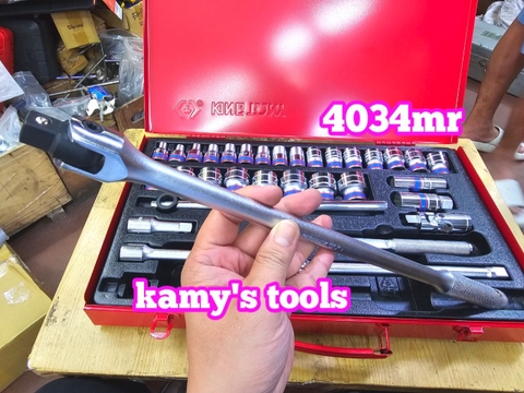 4034MR bộ tuýp 1/2 inch 12 cạnh Kingtony 33 chi tiết hệ mét 8mm-30mm