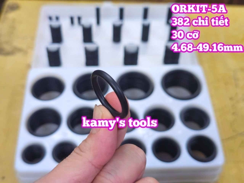 Hộp gioăng sin oring ron cao su vòng đệm 382 chi tiết ORKIT-5A Wetools 4.68-49.16mm