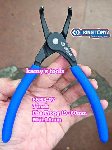 Kìm mở phe Cong trong ngoài 7 inch Kingtony 66HB-07 66SB-07 mở phe 19-60mm