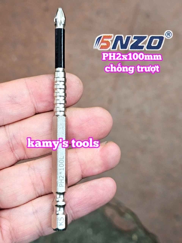 Đầu mũi bắn vít bake PH2 dài 100mm chống trượt SNZO SO-52210 (bán lẻ 1 cây)