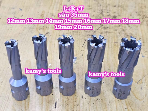 Mũi khoan từ có hợp kim L+R+T dài 35mm cỡ 12mm 13mm 14mm 15mm 16mm 17mm 18mm 19mm 20mm