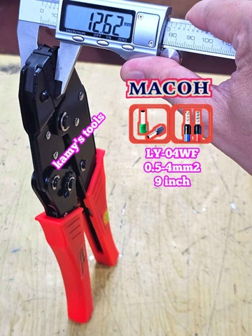 Kìm bấm cos pin tròn rỗng Mahco LY-04WF dài 9 inch 0.5-4mm2