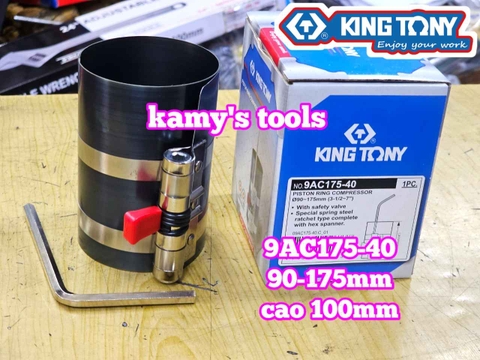 Cảo vô bạc xéc măng ép piston Kingtony 9AC175-40 cao 100mm mở 90-175mm
