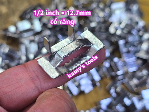 1/2 inch Combo 10 Cái khóa đai inox có răng 12.7mm inox 304 kamytools