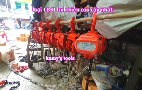 Pa lăng xích kéo tay Nitto 1 tấn 3m (3 mét) 5m (5 mét) model 10VP5 loại CB-II xích đóng logo G80 chính hãng cao cấp
