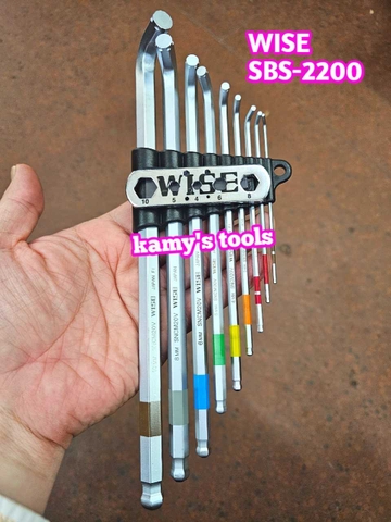Bộ lục giác bi Wise SBS-2000 1.5-10mm dạng đầu ngắn chính hãng nhật bản