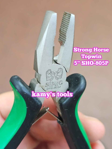 Kìm điện bằng có răng 5 inch 125mm SHO-805P Strong Horse Topwin