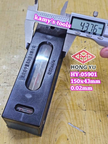 Thước thủy Livo Nivo dẹp hình chữ nhật cân máy 150mm x 0.02mm HongYu HY-05901