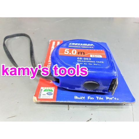 Thước Kéo 5m Bản 19mm Crossman (Thước Kéo 5m, Thước Rút 5m, Thước Cuốn 5m)