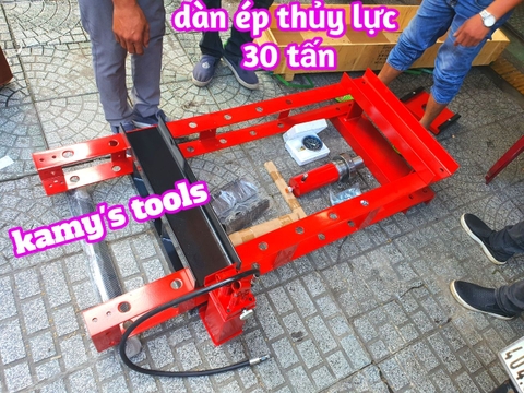 Dàn ép thủy lực 30 tấn có đồng hồ 0-800mm 2 xy lanh bơm nặng 158kg