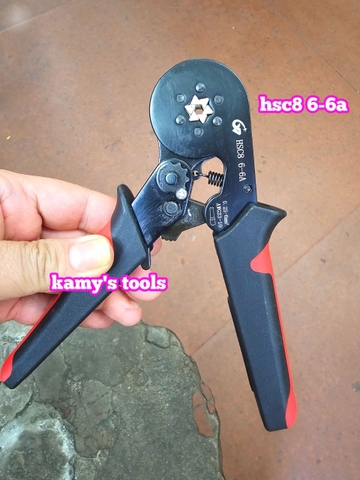 HSC8 6-6A Kìm bấm cos lục giác pin tròn rỗng CV tools 0.25-6mm2
