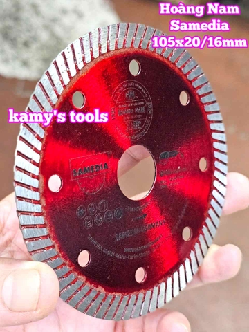 Lưỡi cắt đa năng gạch bê tông đá granit cắt ướt Hoàng Nam Samedia 4 inch 105mm HNS-53504A