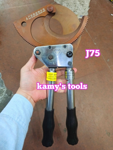 Kìm cắt cáp nhông J75 Manniu cắt đồng nhôm 75mm, kéo cắt cáp J75