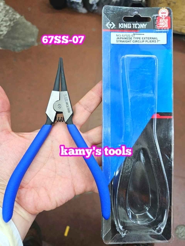 Kìm phe 7 inch Kingtony thẳng ra 67SS-07 và thẳng vô 67HS-07 mở phe 19-60mm đầu xuông có răng
