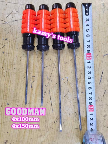 Tua vít cán gai Goodman 4mm dài 100mm 150mm bake dẹp 4x100mm 4x150mm 91404PH 91404STM 91406PH 91406STM