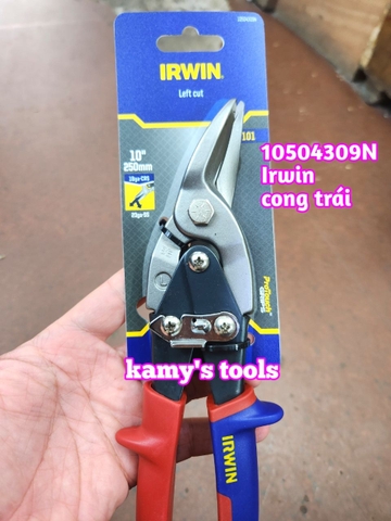 Kéo cắt tôn Irwin 10 inch 250mm mũi cong trái model 10504309N