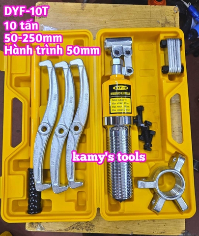 Cảo thủy lực 10 tấn Wetools DYF-10 mở 50-250mm, vam thuỷ lực 2 chấu 3 chấu 10 tấn