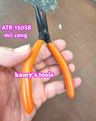 ATR-150SB Kìm mũi nhọn không răng loại cong mini Fujiya dài 150mm
