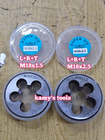 Bàn ren M18x1.5 M18x2.5 L+R+T (LRT) dụng cụ tạo ren ngoài bulong