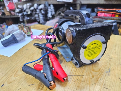 Máy bơm dầu nhớt bơm hút diesel nhiên liệu mini 12v 24v 220v công suất 200w