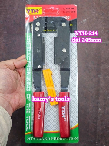 Kìm bấm cáp dây bẹ cáp đầu dẹt đầu nối IDC FC model YTH-214 dài 9.5 inch 245mm