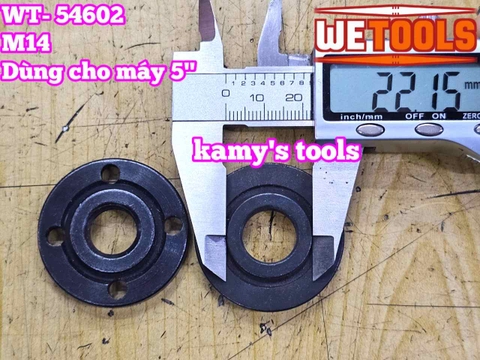 Ốc hãm máy mài bộ tán mài mặt bích kẹp đĩa cắt lưỡi đá mài M14 cho máy mài góc 125mm Wetools WT-54602