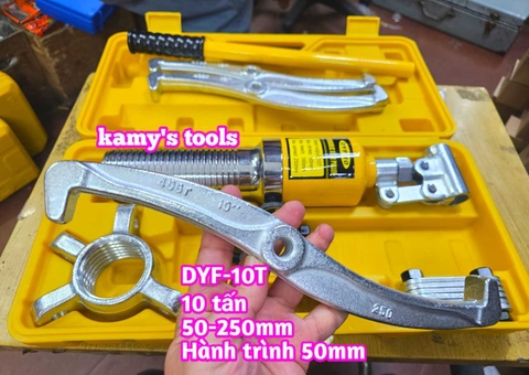 Cảo thủy lực 10 tấn Wetools DYF-10 mở 50-250mm, vam thuỷ lực 2 chấu 3 chấu 10 tấn