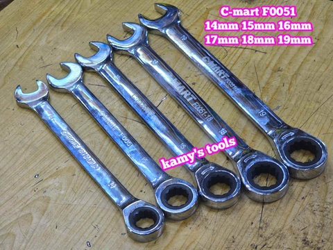 Cờ lê vòng miệng tự động C-mart 14mm 15mm 16mm 17mm 18mm 19mm F0051-14 F0051-15 F0051-16 F0051-17 F0051-18 F0051-19