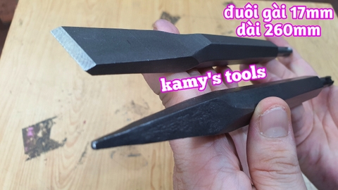 Mũi đục bê tông nhọn dẹp đuôi gài 4 rãnh 17mm dài 260mm Dannio