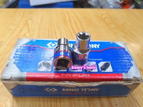 Đầu tuýp khẩu E 3/8 inch Kingtony E8 E10 E12 E14 E16 E18 337508M 337510M 337512M 337514M 337516M 337518M
