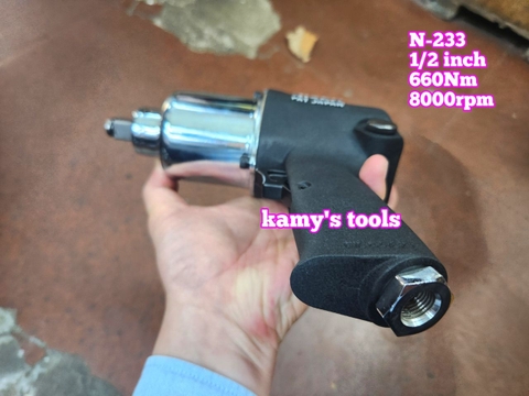 Máy vặn ốc siết tháo mở bulong hơi khí nén Nizen 1/2 inch N233 N-233 loại 2 búa 660Nm