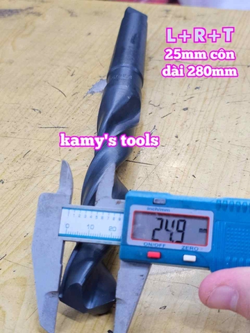 Mũi khoan sắt đuôi côn 25mm L+R+T dài 280mm LRT-52325A
