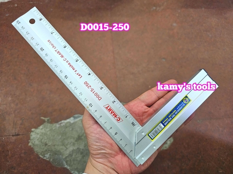 D0015-250 Thước ke góc vuông hợp kim nhôm 250mm C-mart
