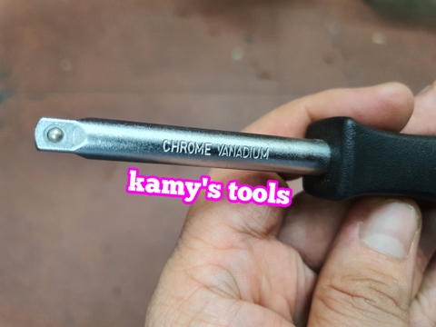Cán vặn đầu tuýp 1/4 inch dài 150mm cán nhựa đen chrome vanadium, cán vít