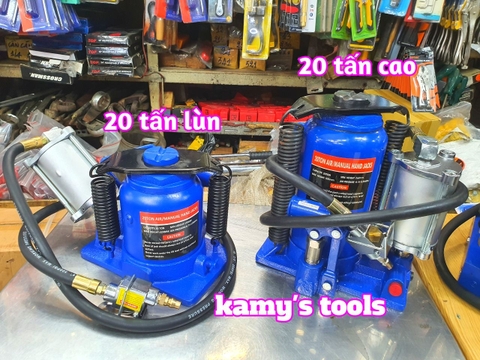 Kích Con Đội Thủy Lực Dùng Hơi 20 Tấn Và 35 Tấn Đế Dày (Đội Hơi, Kích Hơi)