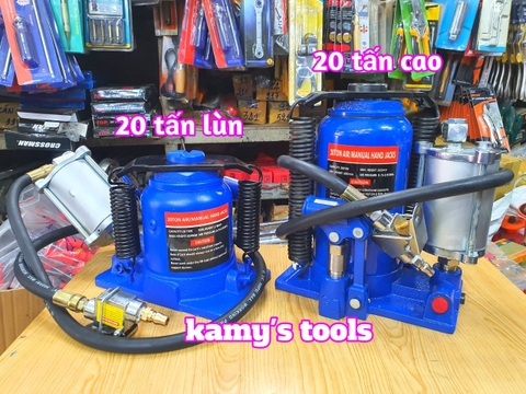 Kích Con Đội Thủy Lực Dùng Hơi 20 Tấn Và 35 Tấn Đế Dày (Đội Hơi, Kích Hơi)