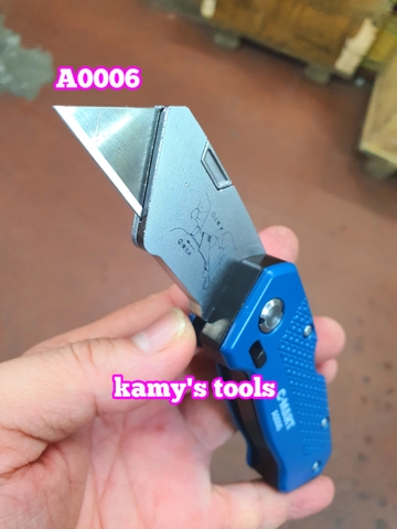 Dao rọc cáp rọc giấy đa năng cán xếp gấp gọn C-MART Model A0006 kèm 6 lưỡi dao