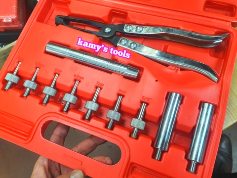 Bộ dụng cụ đóng nhổ tháo lắp phốt phớt git ô tô 11 chi tiết, kìm nhổ xupap Trigoldte 301111