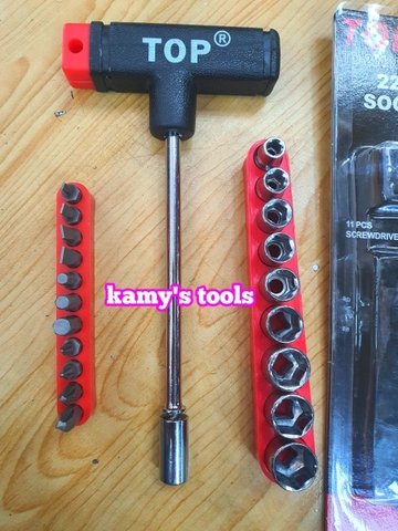 BỘ TUÝP CHỮ T 22 CHI TIẾT TOP TD-20108 (BỘ TUÝP VÍT)