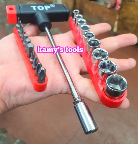 BỘ TUÝP CHỮ T 22 CHI TIẾT TOP TD-20108 (BỘ TUÝP VÍT)