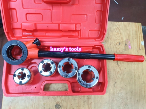 Dụng Cụ Tiện Ren Ống Bằng Tay 4 Đầu 62w 21mm-42mm (Bộ Tiện Ren Ống Bằng Tay)