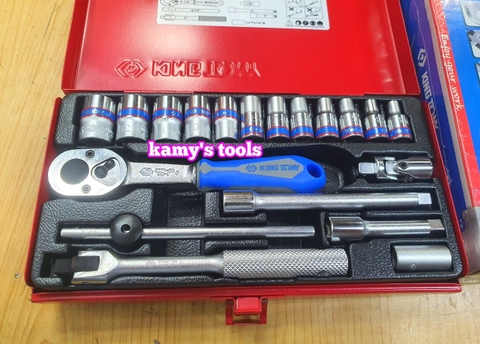 Bộ tuýp 1/4 inch Kingtony 2021MR 19 chi tiết loại 12 cạnh