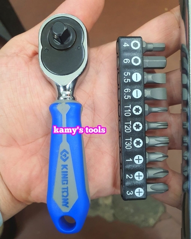 Bộ tuýp 1/4 inch Kingtony 2501MR 21 chi tiết hệ mét 6 cạnh