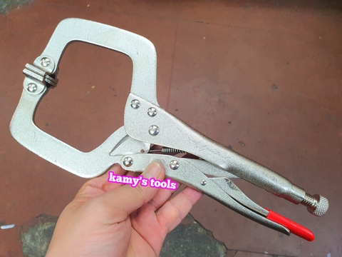 Kìm Chết Chữ C Có Kẹp Standard 11 inch 275mm Taiwan (Kềm Bấm Hàn Chữ C, Kìm Bấm Chết Chữ C)