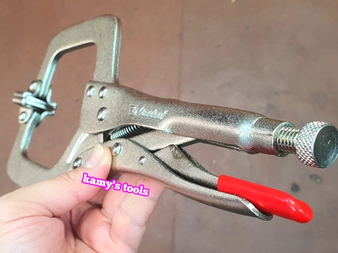 Kìm Chết Chữ C Có Kẹp Standard 11 inch 275mm Taiwan (Kềm Bấm Hàn Chữ C, Kìm Bấm Chết Chữ C)