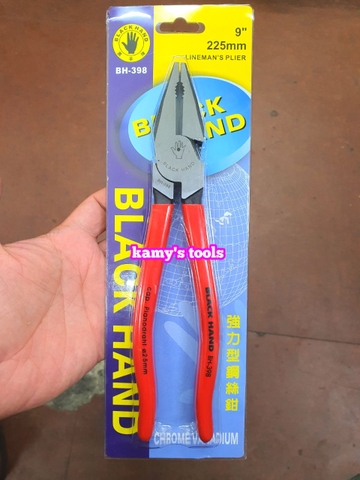 KÌM ĐIỆN BLACK HAND 225MM BH-398 9 INCH (KỀM ĐIỆN, KIỀM ĐIỆN)